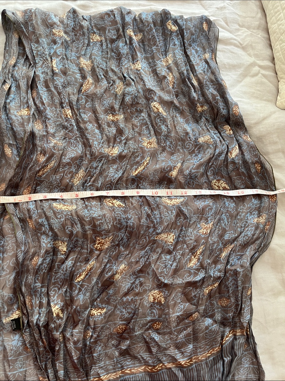 Pleated Brown Floral Maxi Skirt